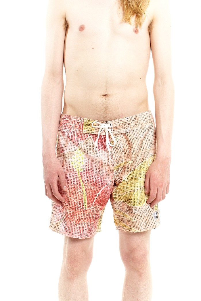 AMBSN Floral Burlap Board Shorts