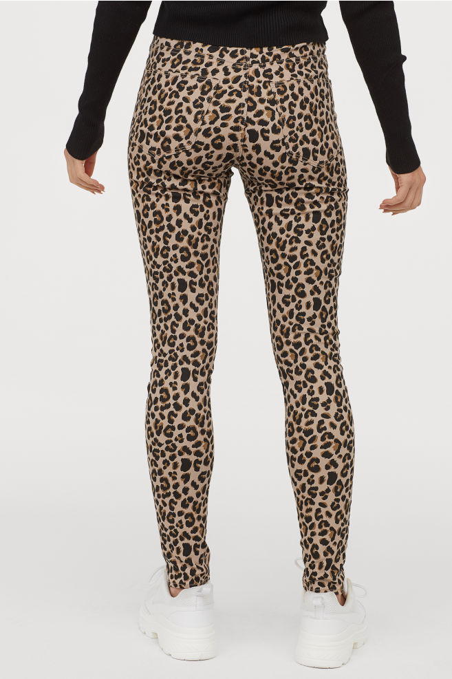 Super Skinny High Jeans - Beige/leopard print - Ladies | H&M US