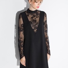 Black Lace Babydoll Dress