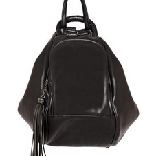Black Tassel Backpack - Kate Moss Inspired Fringe Bag - $62