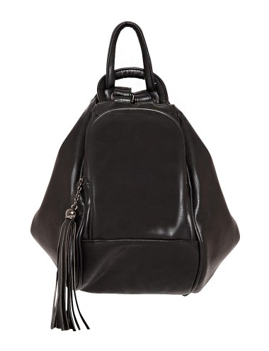 Black Tassel Backpack - Kate Moss Inspired Fringe Bag - $62