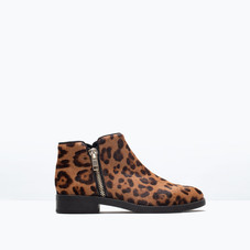 PRINTED LEATHER BOOTIES - View all - Shoes - TRF - SALE | ZARA United States
