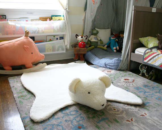 Cheeky Teddy Bearskin Woodland Nursery Lodge by LordandLittle