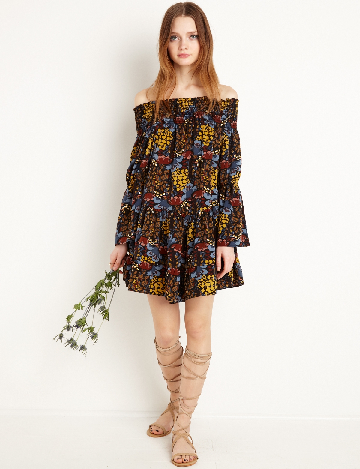 Floral Off the Shoulder Dress