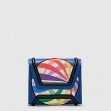 Mini Giovanna Blue Leather With Printed Beach Ball Clutch by YLIANA YEPEZ | Spring - Free Shipping. On Everything