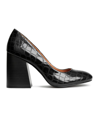 Crocodile-patterned Pumps | Black | Ladies | H&M US