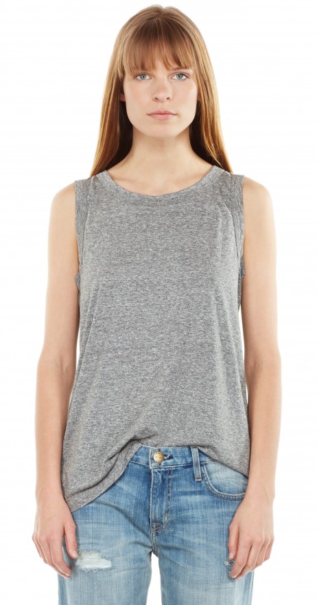 CURRENT/ELLIOTT The Muscle Tee in Heather Grey | Tank Top