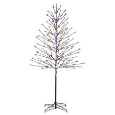 Philips 6ft Pre-Lit LED Artificial Christmas Tree Birch - Cool White and Multicolored Lights : Target