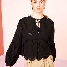 Lucie Blouse - Coal Free Shipping on all U.S. Orders