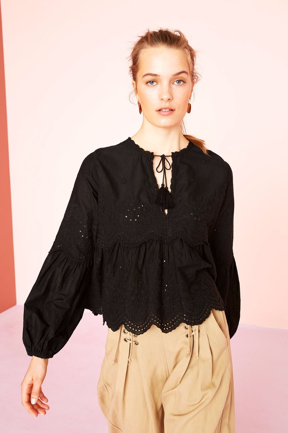 Lucie Blouse - Coal Free Shipping on all U.S. Orders
