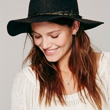 Free People  Embellished Band Brimmed Hat at Free People Clothing Boutique