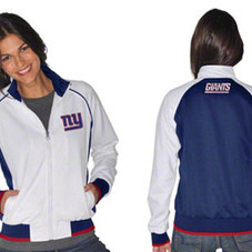 New York Giants Women's White/Royal Sprint Track Jacket