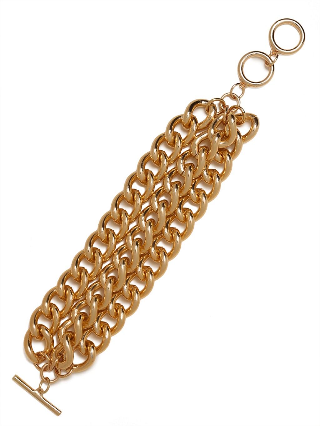 Gold Triple Chain Bracelet - Bracelets - All Jewelry