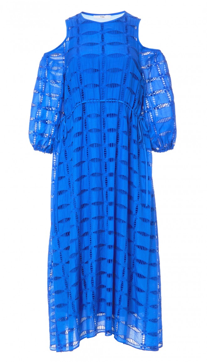 Luca Eyelet Open Shoulder Dress - Dresses & Jumpsuits | Official Site