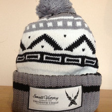 Small Victory Clothing — Feathers Patch Pom Pom Beanie