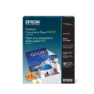 Epson Premium Presentation Paper MATTE (8.5x11 Inches, 50 Sheets)