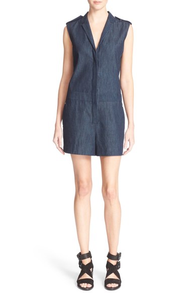 rag & bone 'Gigi' Sleeveless Chambray Romper | Nordstrom