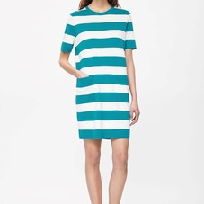Block-stripe knitted dress