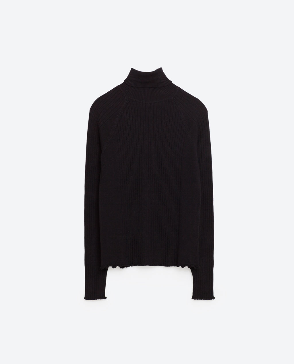 RIBBED HIGH COLLAR SWEATER - Turtlenecks-KNITWEAR-WOMAN | ZARA United States
