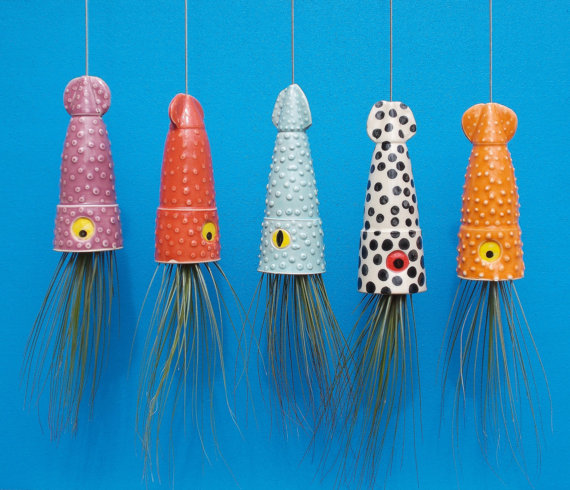 Air Planter Hanging Planter Giant SquidSend a by CindySearles