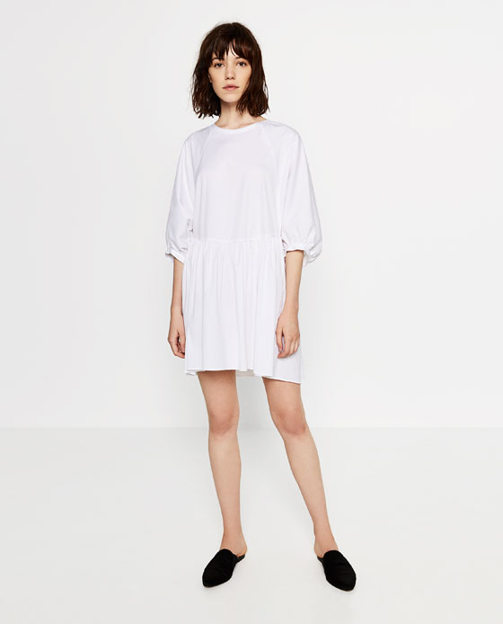 SHORT POPLIN DRESS - DRESSES-WOMAN | ZARA United States
