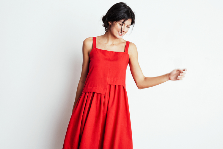 Cardinal Escalera Dress by Reifhaus for Of a Kind