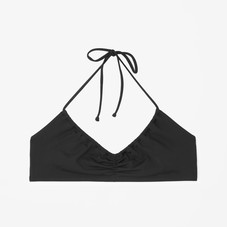 Gathered halterneck bikini