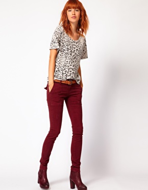 Current/Elliott | Current/ Elliot The Freshman Tee In Gray Leopard at ASOS